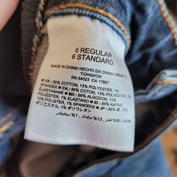 Old Navy Maternity Jeans Side Panel Stretch Boyfriend Skinny Patchwork 6 Regular - Picture 7 of 7